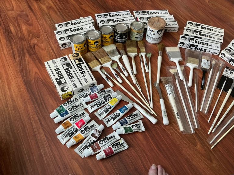 Bob Ross Oil Painting Starter Kit - Brushes, Paints, Mediums