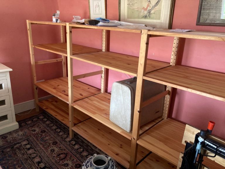 IVAR fully adjustable shelving units 