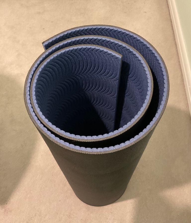 Crivit yoga / exercise mat, never used, comes with two straps and exercise leaflet