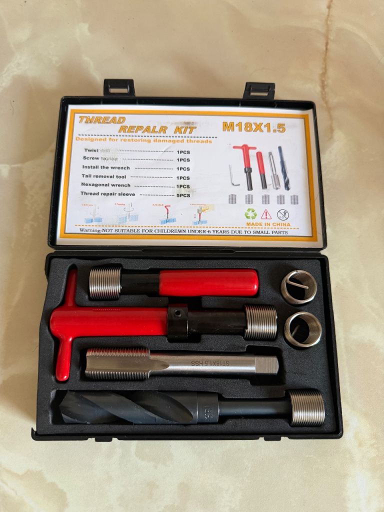 Stainless Steel Thread Repair Kit M18x1.5, 