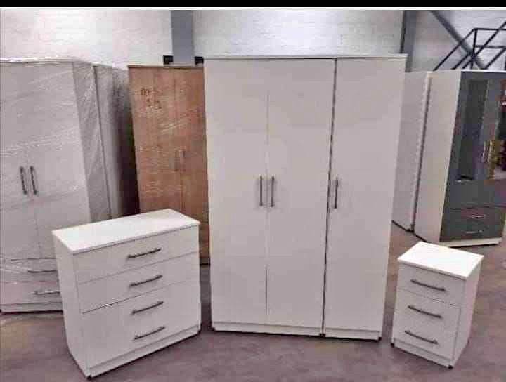Italian Quality Bedroom Set – Wardrobe Only & Chest of Drawers + Bedside with Mirror