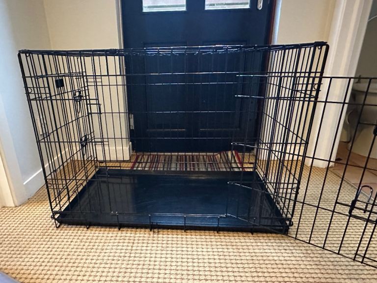 Lords & Labradors Heavy Duty Deluxe Dog Crate Black