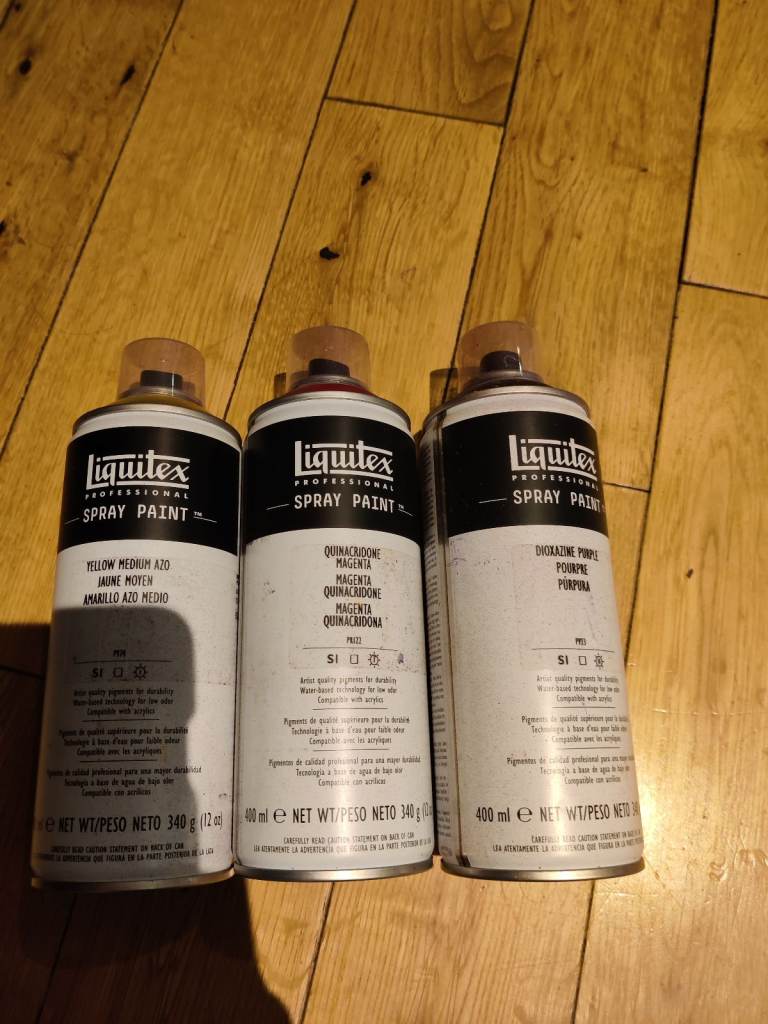 3 x liquitex professional Artist's spray paints