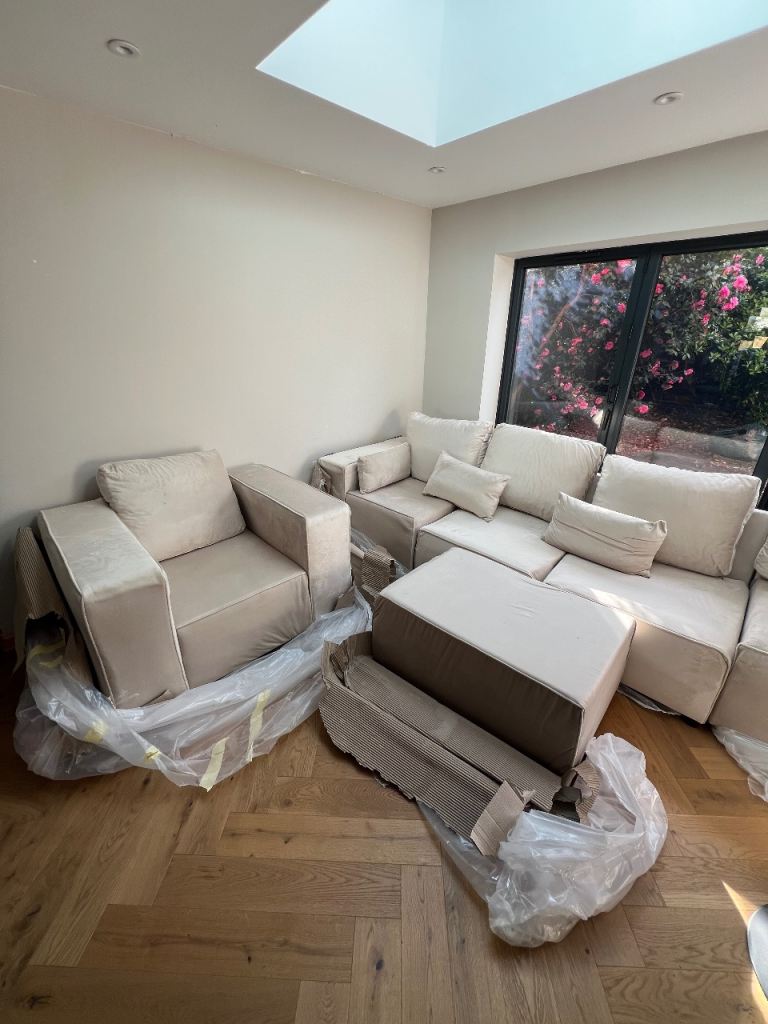 New Modular Sofa Set with Armchair & Footstool 340cm Wide