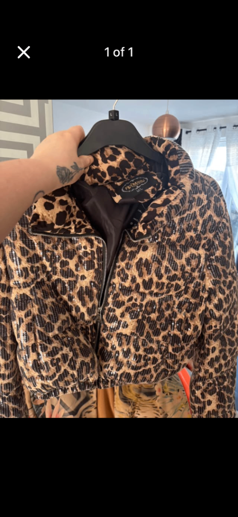 Leopard print bomber jacket brand new