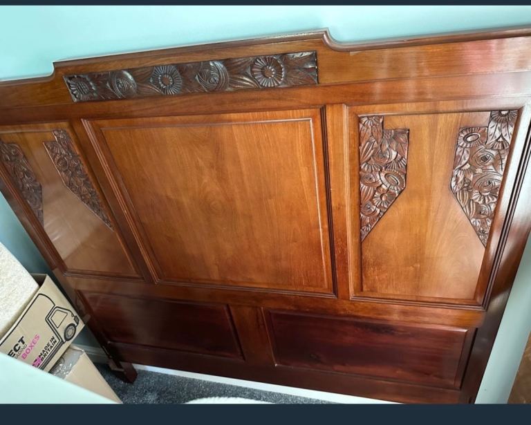 Carved head board and foot board 