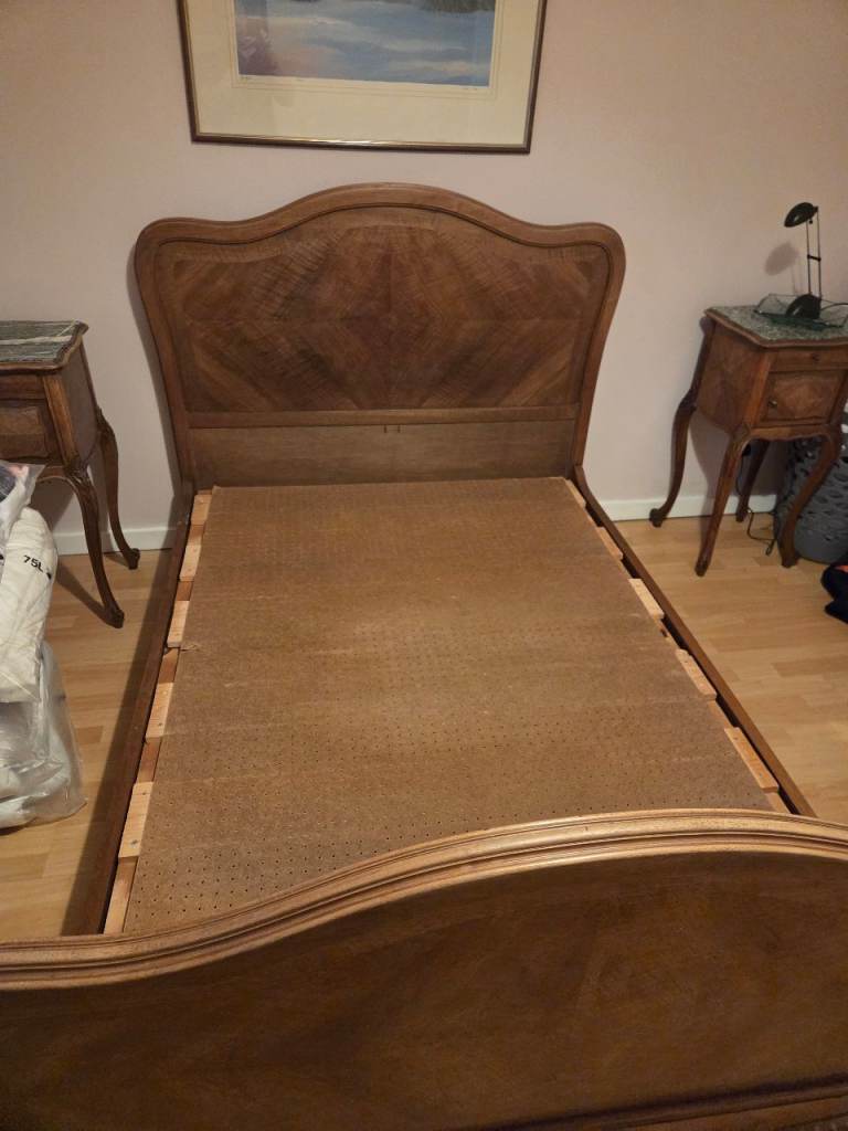 Antique bed and matching side tables