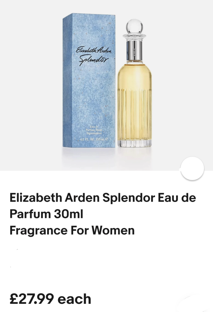 Brand New Elizabeth Arden Splendor Eau de Parfum 30ml