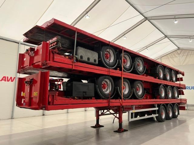 Montracon Tri Axle Stack of 5 Flatbed Trailers BPW