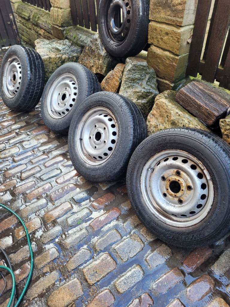 4x ford transit 15inch wheels and tyres with ok tread 215 65 15c