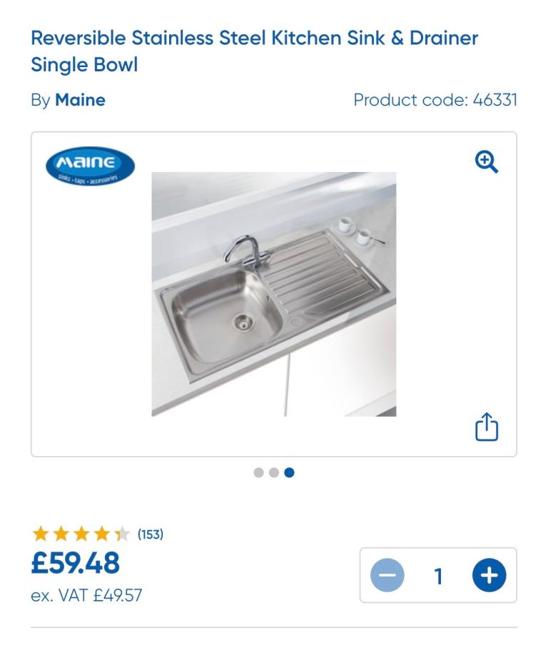 Kitchen stinal still  brand new 