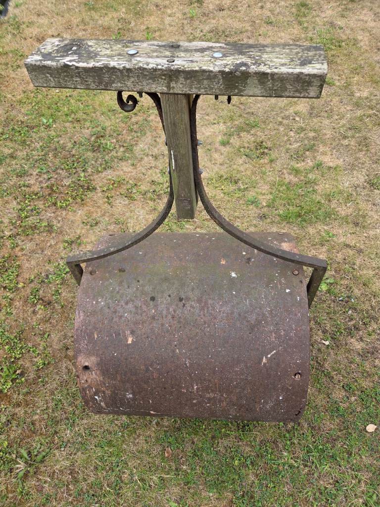 Antique Iron Garden Roller 