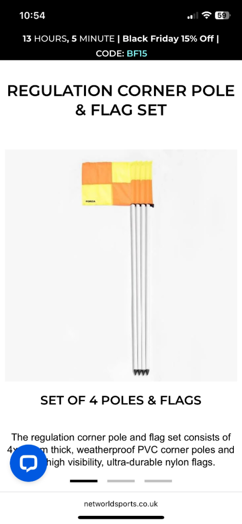 4 corner flags great condition good for a full size football pitch.