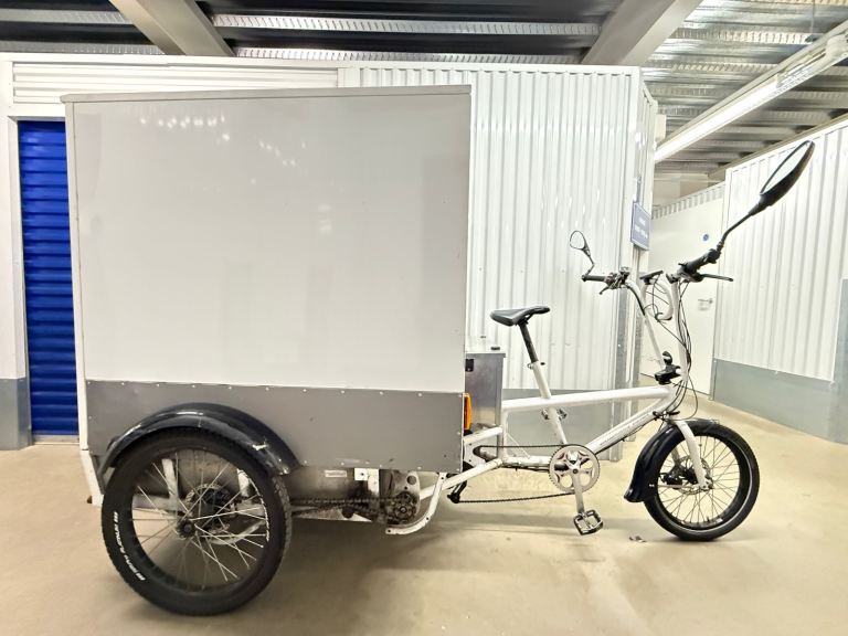 ICENI Electric Cargo Bike 3 Wheels Strong Metal Box with Lock Trike WHITE