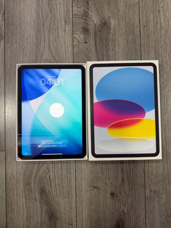 APPLE IPAD A16 128GB BLUE WIFI + CELLULAR BOXED WITH RECEIPT