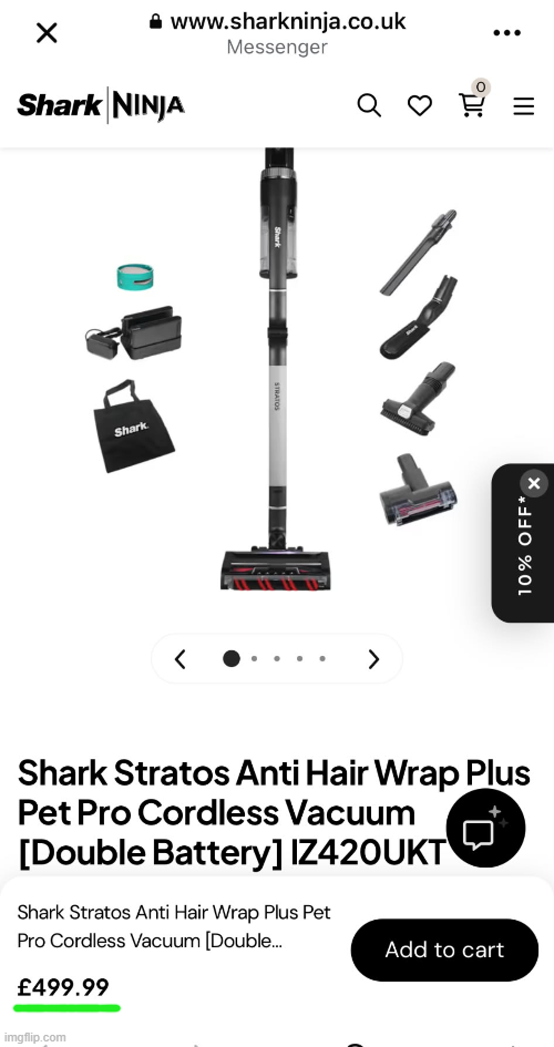 Shark Stratos Anti Hair Wrap Plus Pet Pro Cordless [Double Battery] IZ420UKT BRAND NEW Cost £499