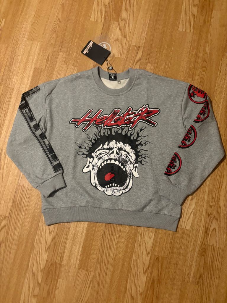 Hellstar Grey Heather Crewneck Jumper Grey Size Small