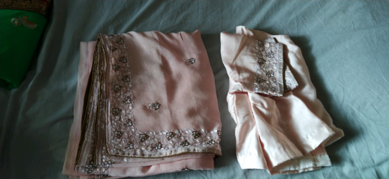 Brand New Pastel colour and shimmer Saree 