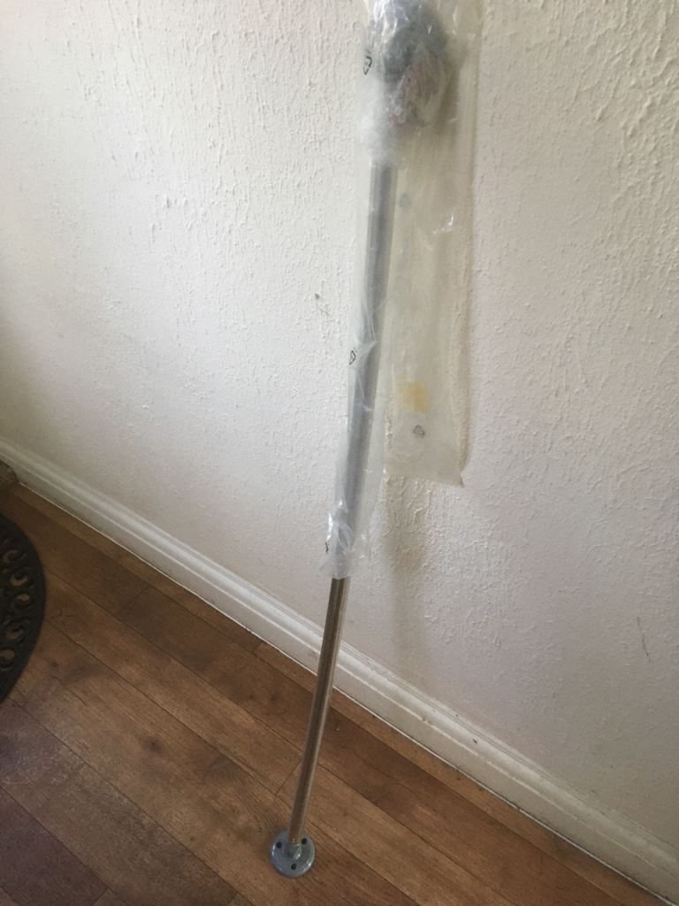 New Silver Metal Shower Curtain Rail Pole - Unused