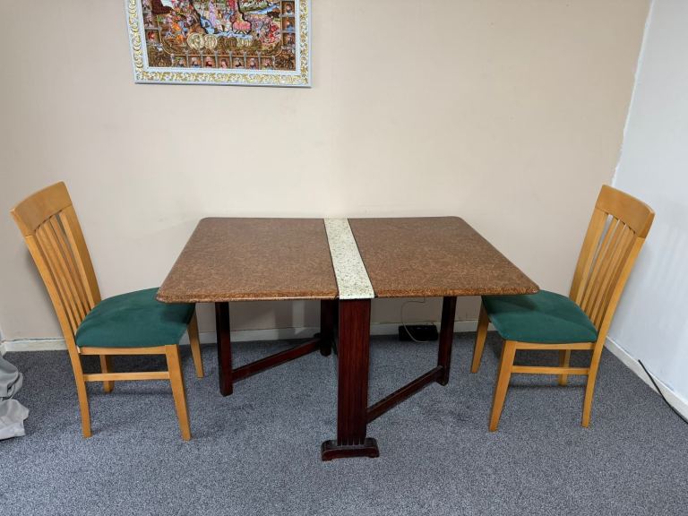 Dining room table and chairs set (space saving)