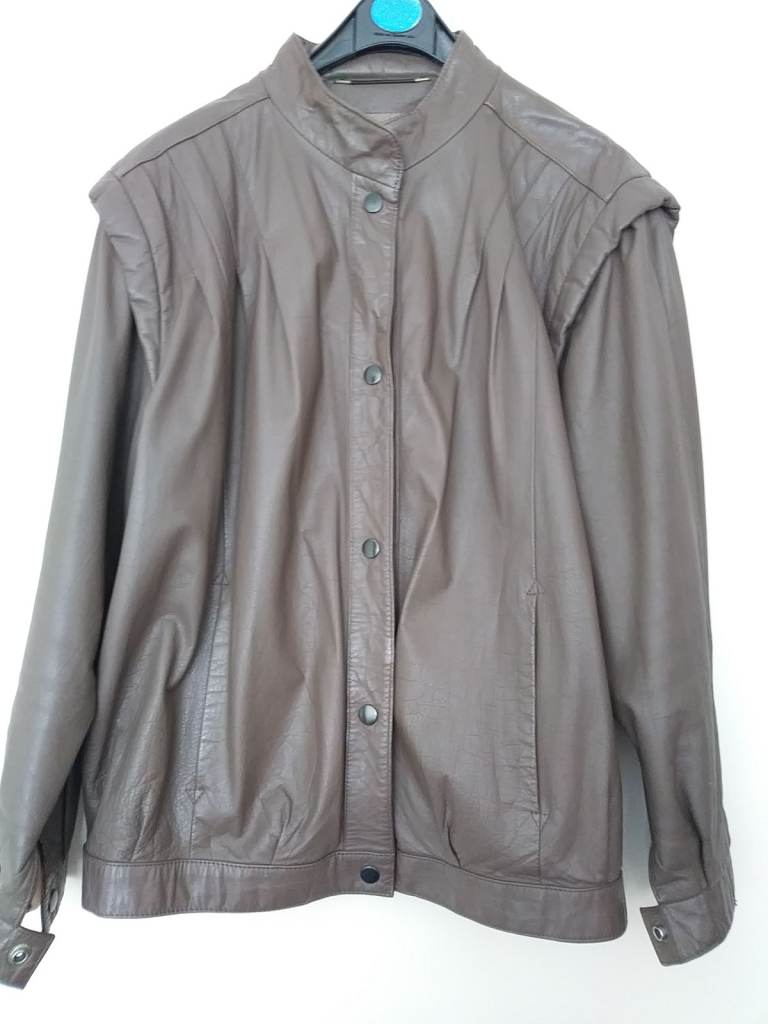 Stylish Brown Leather Women's Jacket 