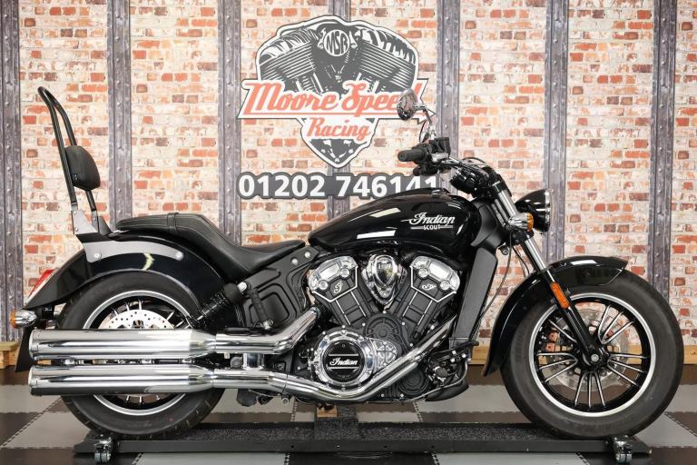 2022 INDIAN SCOUT - ONLY 1,720 MILES - 2 OWNERS - BLACK - BACKREST - EXCELLENT