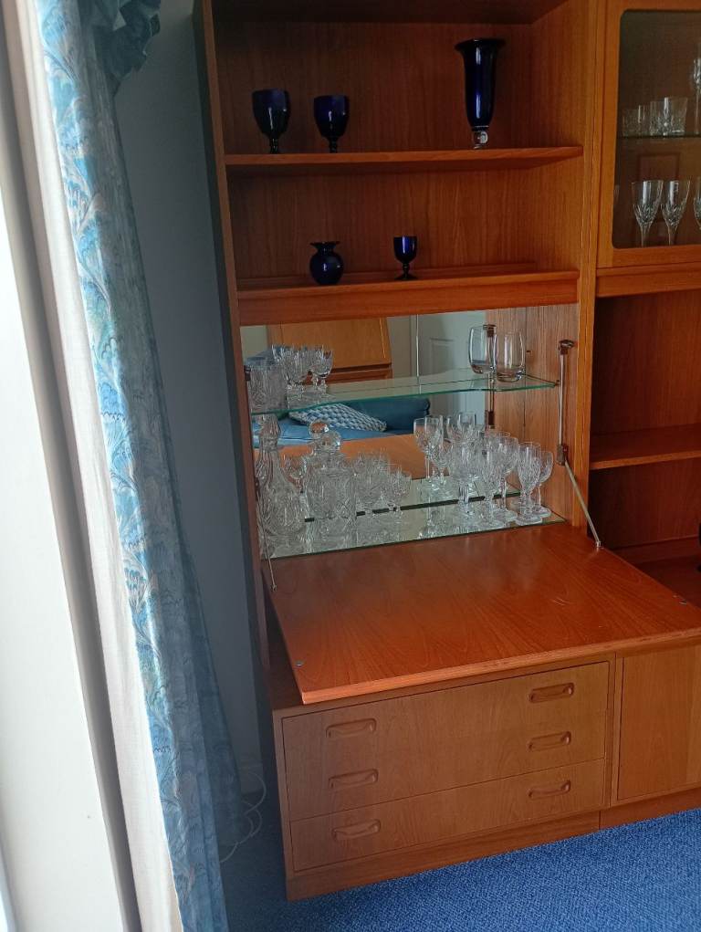 G plan Teak Wall Unit with Display Cabinets and drawers.3 separate units