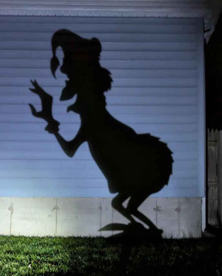 Waving Grinch shadow caster christmas decoration 
