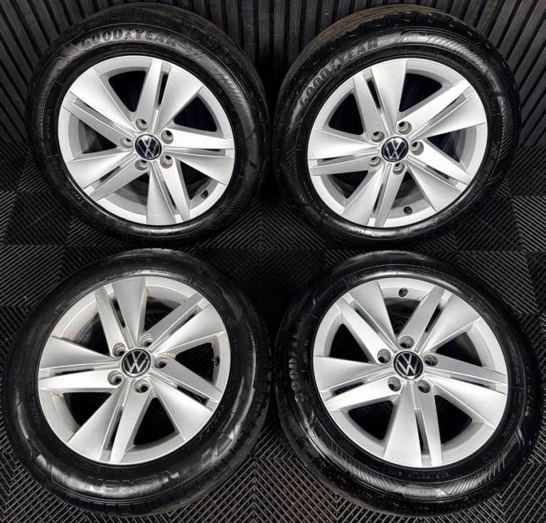 16'' GENUINE VW GOLF MK8 NORFOLK MK7 MK6 ALLOY WHEELS TYRES ALLOYS