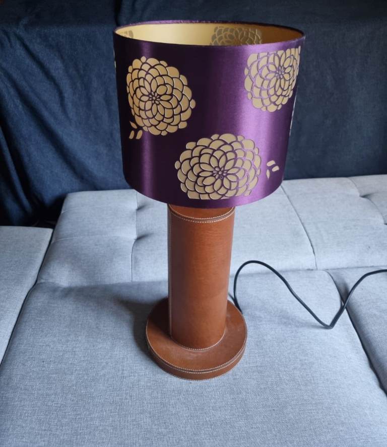As new leather base lamp