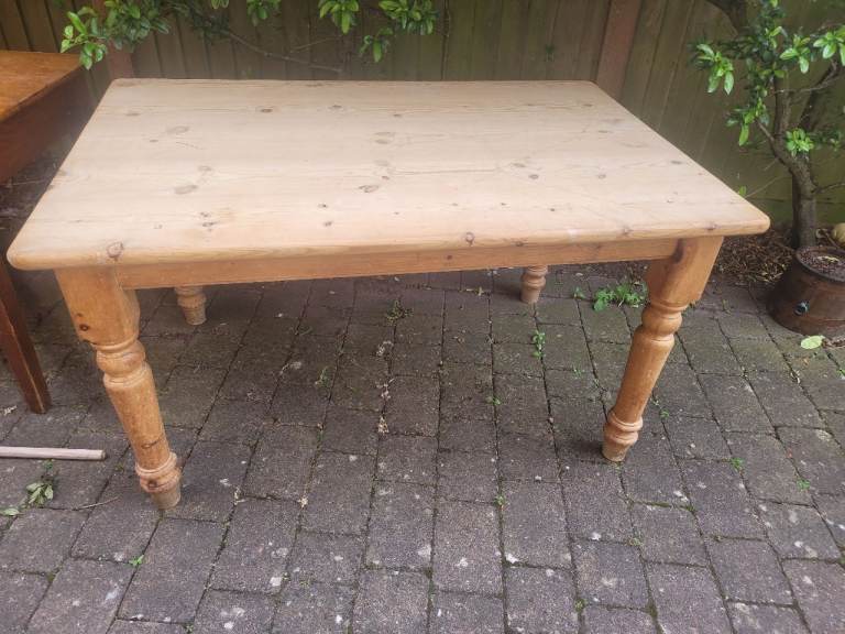 Vintage Solid Pine Farmhouse style Dining Table
