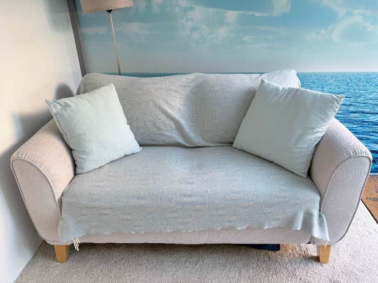 Light Grey Fabric Sofa