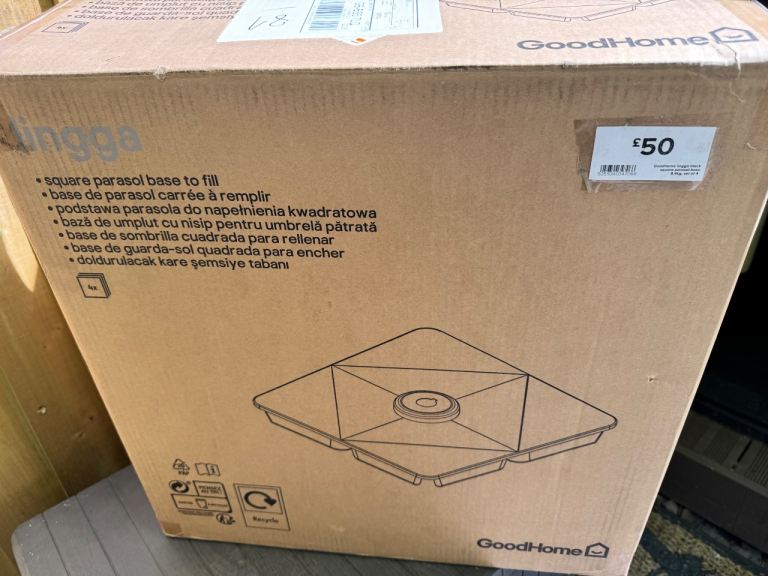 B & Q Parasol Base New