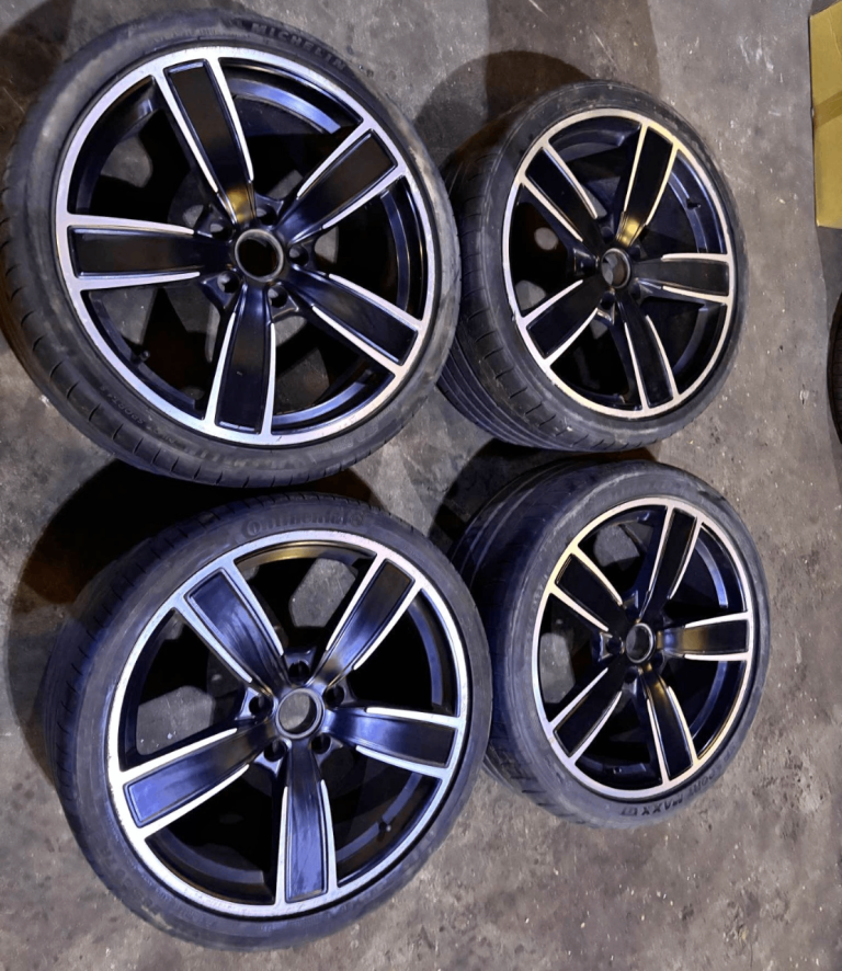 21” 5x130 ALLOY WHEELS & TYRES USED WHEELS 3x CRACKS