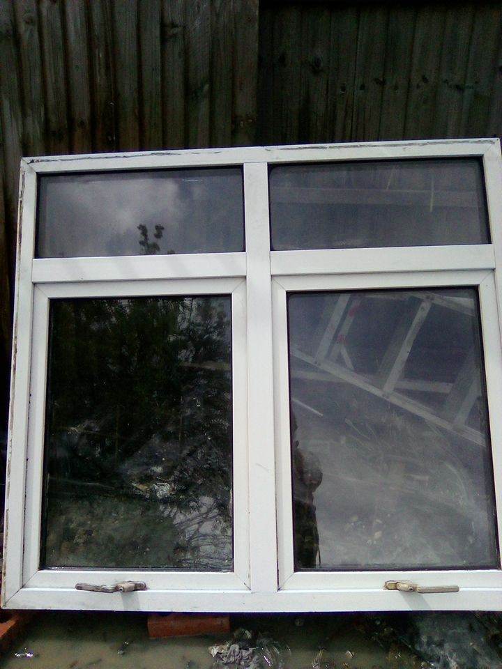 White UPVC Double Glazed Window – 140cm x 127cm approx