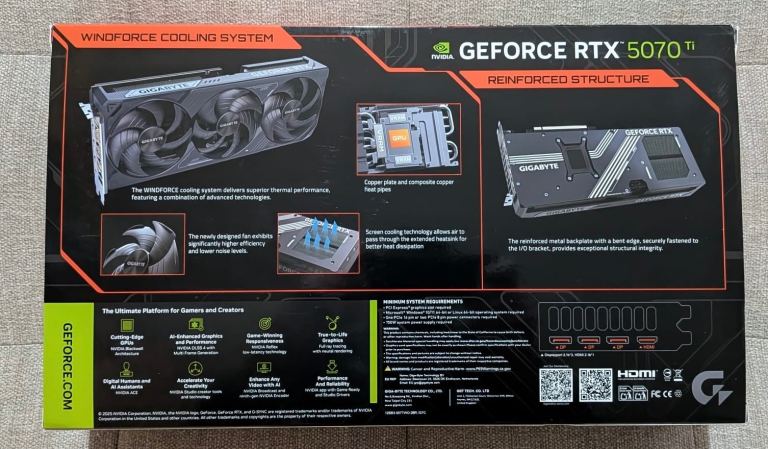 New - GIGABYTE GeForce RTX 5070 Ti Windforce OC SFF 16G Graphics Card ...