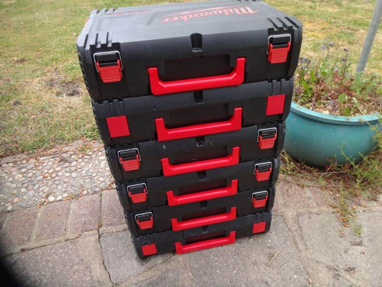 MILWAUKEE FUEL TOOL STORAGE BOXES x 6