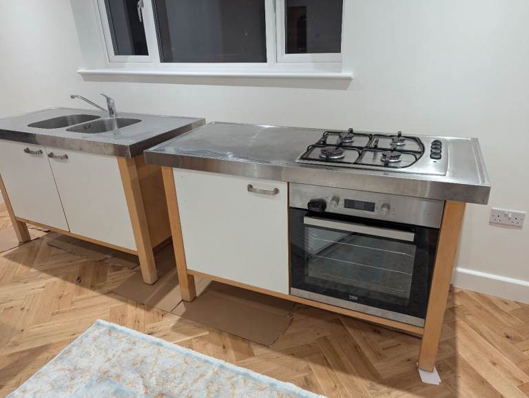 IKEA Varde freestanding kitchen sink and oven units