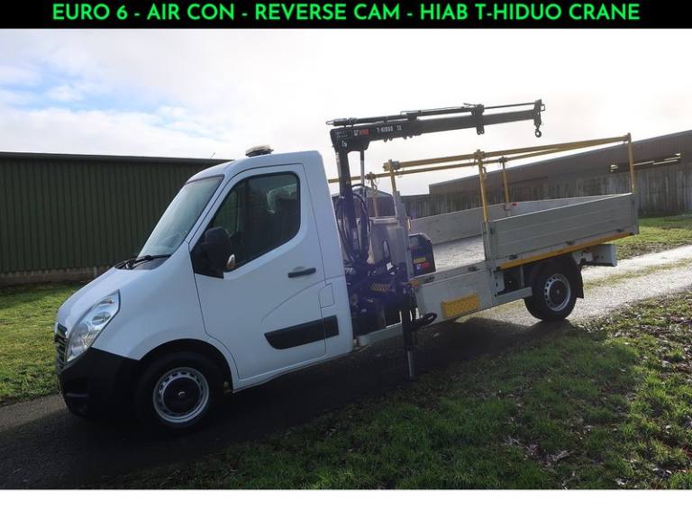 2018 Vauxhall Movano 2.3 CDTi 3500 BiTurbo L3 Dropside With Crane RWD Euro 6 (130 ps) Dropside Di...