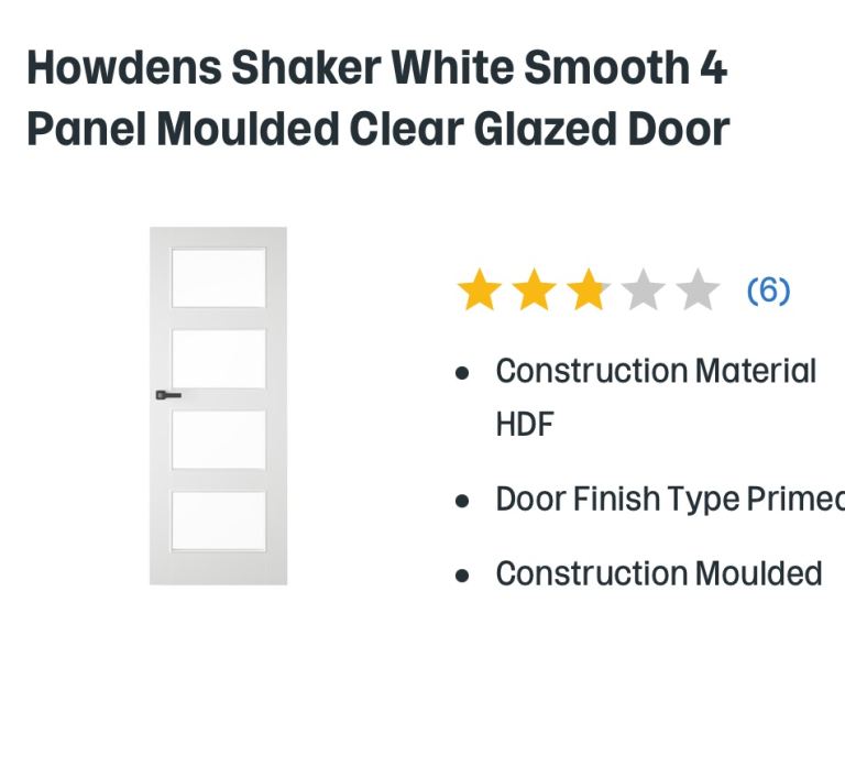 Howdens shaker glazed door