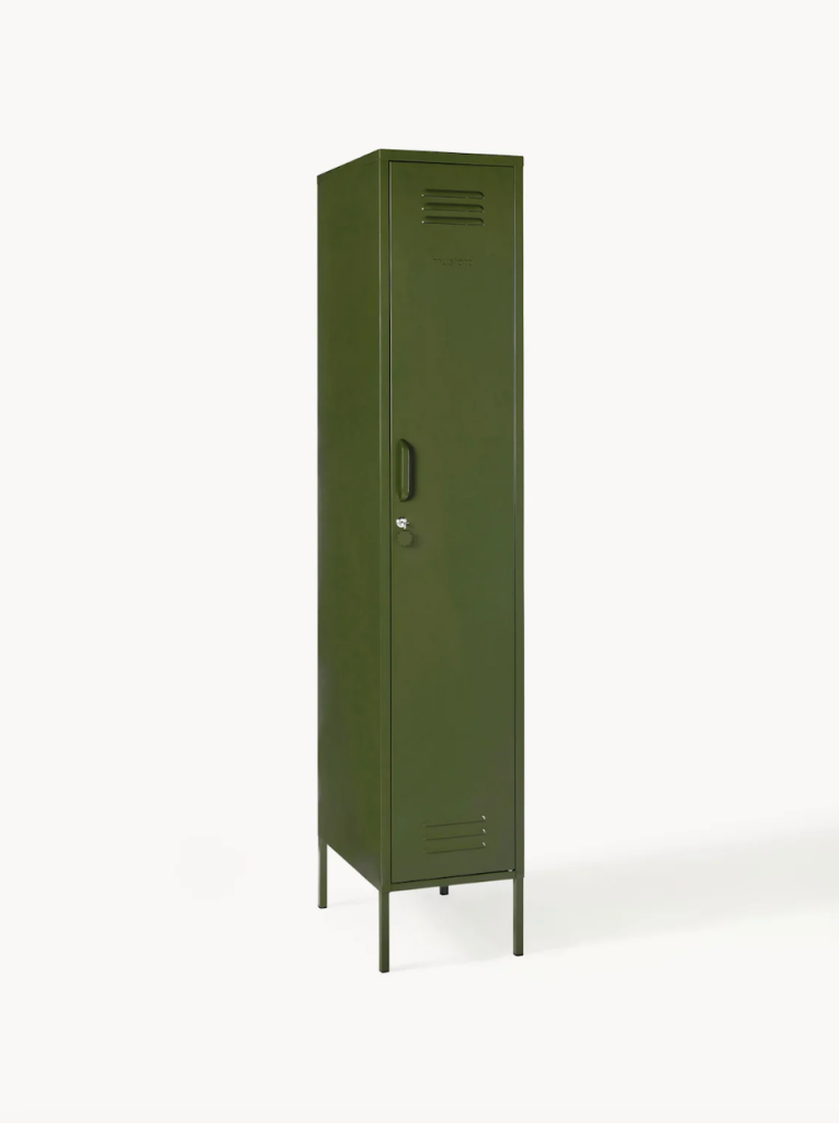 Mustard Made 'The Skinny' Tall Metal Locker – Olive Green (Pre-Assembled)