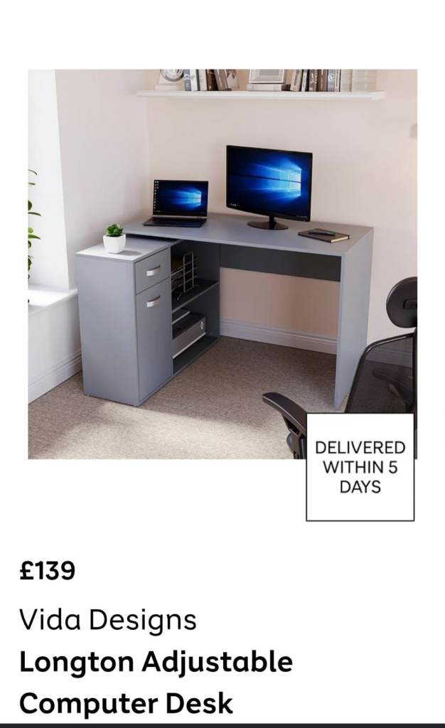 Large computer desk