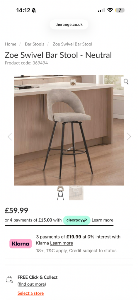 2 bar stool chairs 