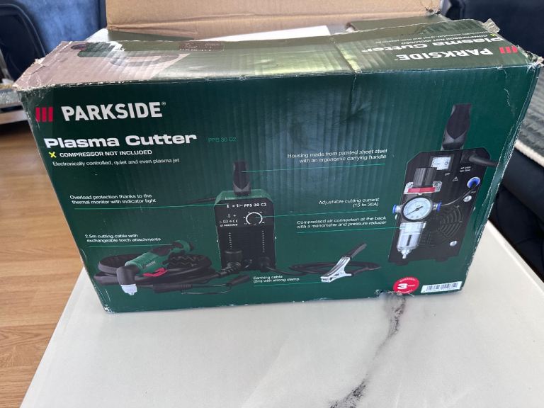 Brand New Parkside PPS 30 C2 Plasma Cutter (Unused) – Complete with Accessories