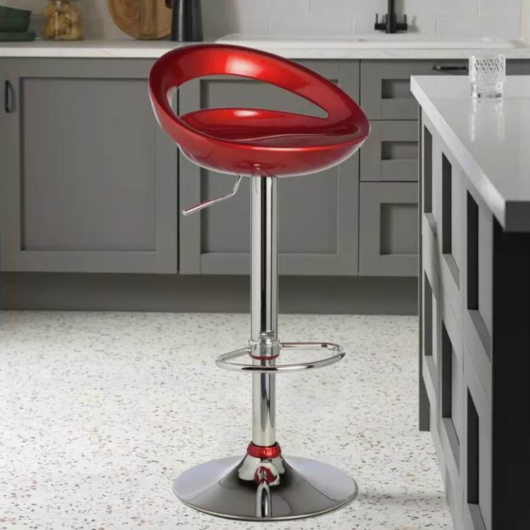 Home Ottawa Gas Lift Bar Stool - Red (600/0468)