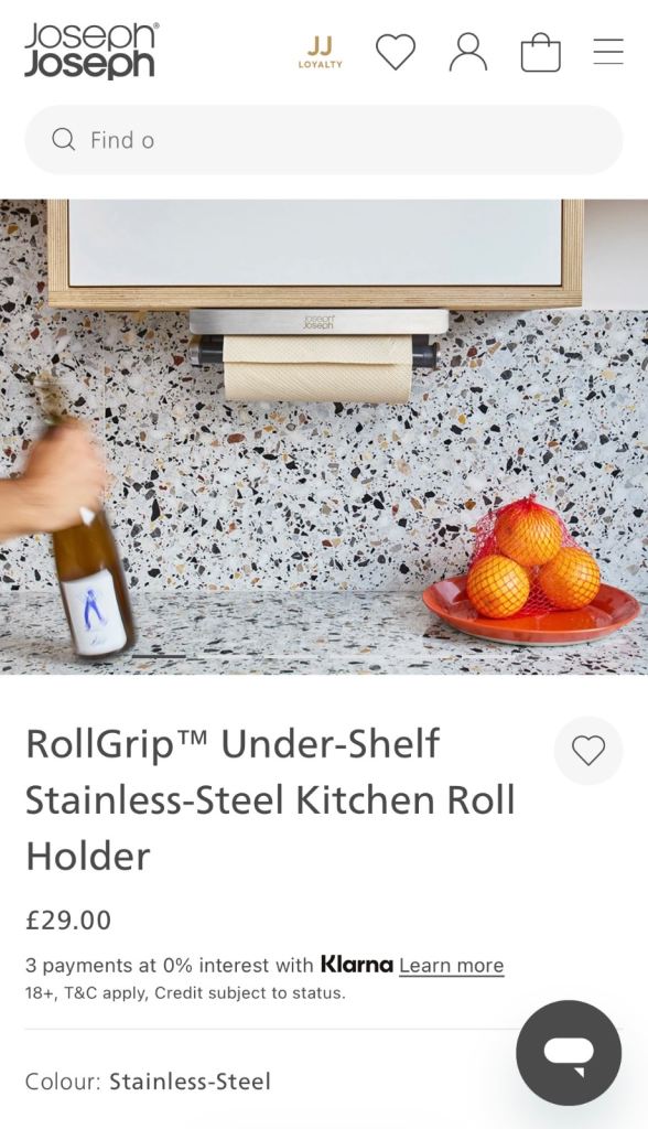 Joseph Joseph Under-Shelf Kitchen Roll Holder