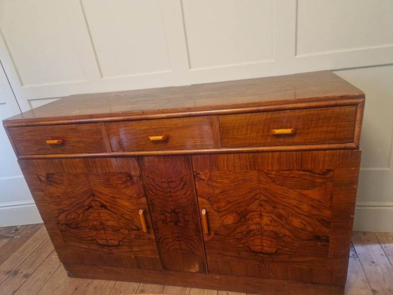 Wood burr walnut sideboard 