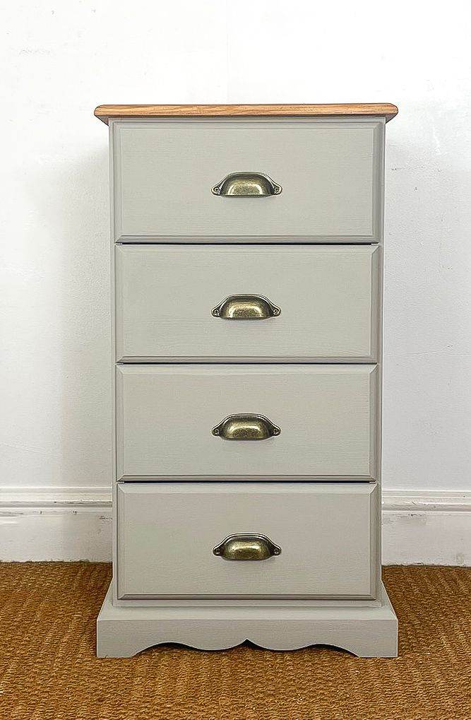 4ft Double merchant chest of drawers + matching Tallboy bedside table ...