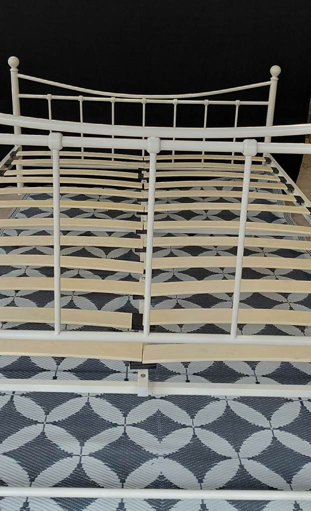 Kingsize Cream Metal Headboard