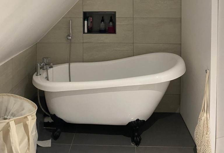 Balmoral 1700mm Freestanding Slipper Bath with Mixer Tap & Handheld Shower 